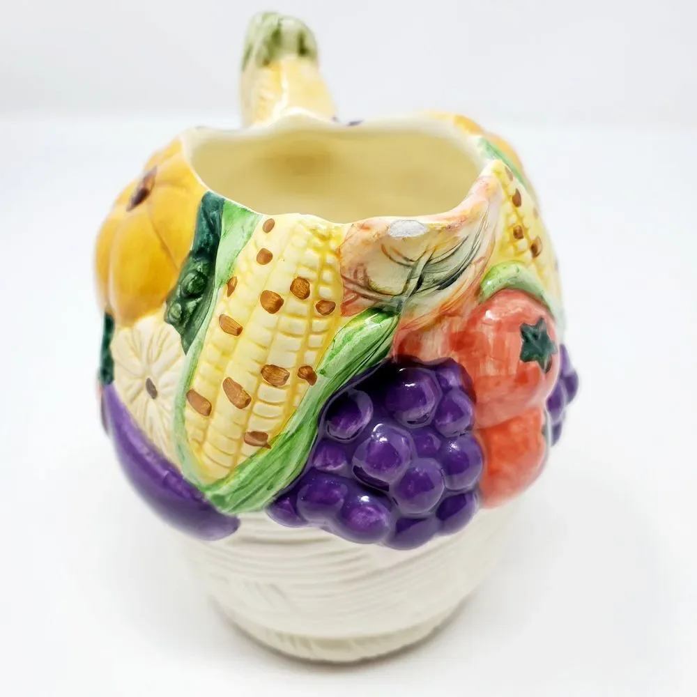 Vintage Long Rich Harvest Creamer & Sugar Bowl Set SALE